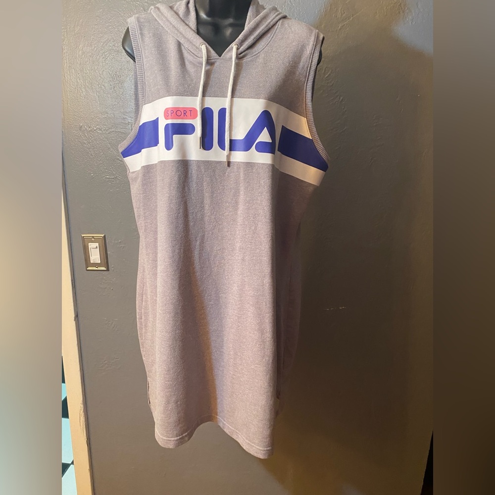 FILA Sport Gray Sleeveless Hoodie Dress